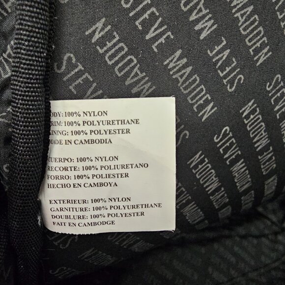 Steve Madden Bariaa Wild Nylon Padded Large Satchel Purple Backpack - Picture 11 of 12